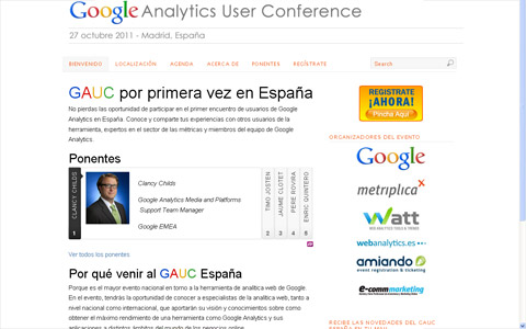 El 27 de octubre en Madrid, la primera Google Analytics user Conference