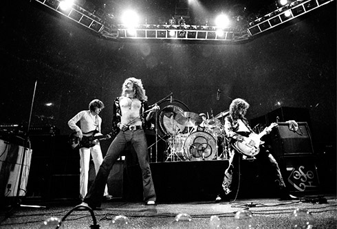 Foto de Led Zeppelin en directo en sus buenos años
